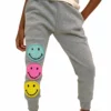 Lola + The Boys New Arrivals 3 Emoji Joggers Gray