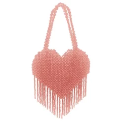 Lola + The Boys Beaded Fringe Love Purse