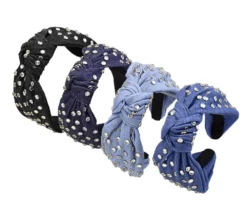 Lola + The Boys Denim Knot Headbands Hair Accessories