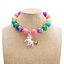 Lola & The Boys Jewelry Gumball Unicorn Necklace