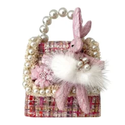 Lola + The Boys Girls Mini Basket Bunny Lace Purse