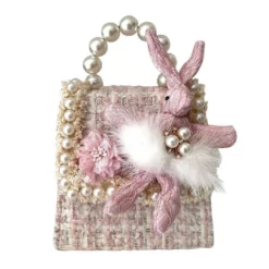 Lola + The Boys Girls Mini Basket Bunny Lace Purse