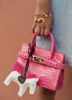 Lola + The Boys Girls Mini Faux Croc Purse With Horse