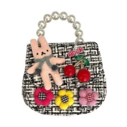 Lola + The Boys Mini Tweed Cherry Rock Purse