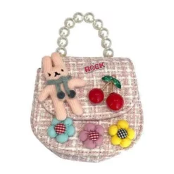 Lola + The Boys Mini Tweed Cherry Rock Purse
