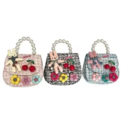 Lola + The Boys Mini Tweed Cherry Rock Purse