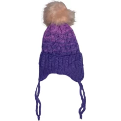 Lola + The Boys Ombre Purple Winter Knit Hat New Arrivals