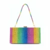 Lola + The Boys Girls Rainbow Crystal Clutch