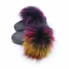 Lola & The Boys New Arrivals Rainbow Faux Fur Slides