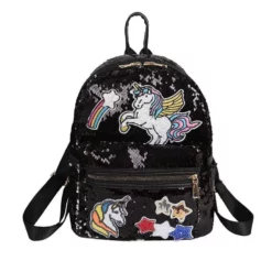 Lola + The Boys Sequin Unicorn Patch Mini Backpack Girls