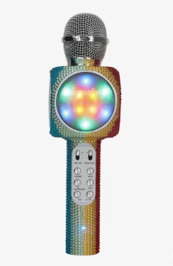 Wireless Express Sing A Long Rainbow Bling Karaoke Bluetooth Microphone Girls