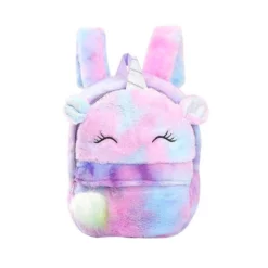 Lola + The Boys Sleepy Fuzzy Unicorn Tie Dye Backpack Girls