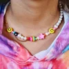 Lola + The Boys New Arrivals Smiley Pearl Chain Choker