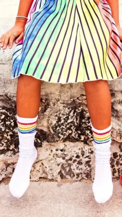 Lola + The Boys Super Fun Crystal Socks