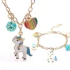 Lola + The Boys Unicorn Charm Necklace And Bracelet