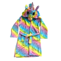Lola + The Boys Girls Unicorn Rainbow Star Robe