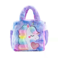 Lola + The Boys New Arrivals Unicorn Love Fuzzy Purse