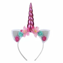 Lola & The Boys Unicorn Rainbow Floral Headband Hair Accessories