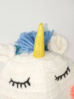 Lola + The Boys Unicorn Rainbow Knit Hat