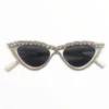 Lola + The Boys White Crystal Wing Sunglasses Girls