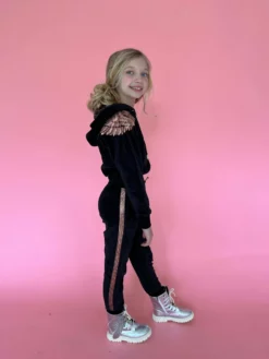 Lola + The Boys Angel Wing Velour Set Girls