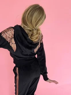 Lola + The Boys Angel Wing Velour Set Girls