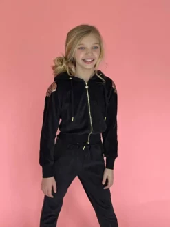 Lola + The Boys Angel Wing Velour Set Girls