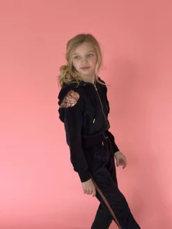 Lola + The Boys Angel Wing Velour Set Girls