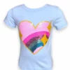 Lola + The Boys Baby Blue Rainbow Heart T-Shirt 2 Lola + The Boys Baby Blue Rainbow Heart T-Shirt