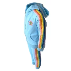 Lola + The Boys Baby Blue Rainbow Sequin Joggers Set New Arrivals