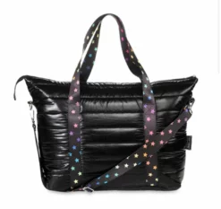 Top Trenz Girls Metallic Tufted Weekender Bags