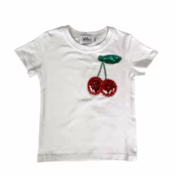 Lola + The Boys Beaded Gem Cherry T-Shirt New Arrivals