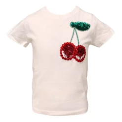 Lola + The Boys Beaded Gem Cherry T-Shirt New Arrivals
