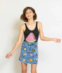 Lola + The Boys New Arrivals Bead Watermelon Swimsuit Black