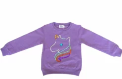 Lola + The Boys Beaded Gems Unicorn Sweatshirt New Arrivals
