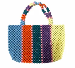 Lola + The Boys Girls Beaded Rainbow Purse