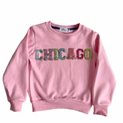 Lola + The Boys Chicago Gem Sweatshirt - Pink New Arrivals