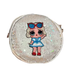 Lola + The Boys Girls Blonde Sequin Doll Crossbody