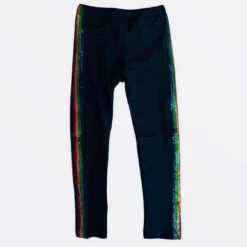 Lola + The Boys New Arrivals Rainbow Sequin Stripe Leggings