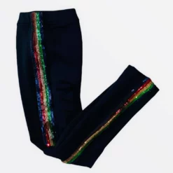 Lola + The Boys New Arrivals Rainbow Sequin Stripe Leggings