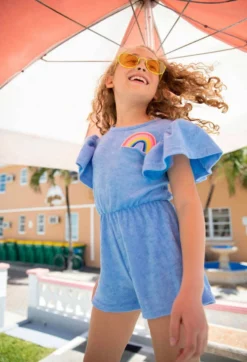 Lola + The Boys Terry Rainbow Romper New Arrivals