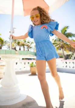 Lola + The Boys Terry Rainbow Romper New Arrivals