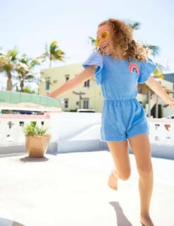 Lola + The Boys Terry Rainbow Romper New Arrivals