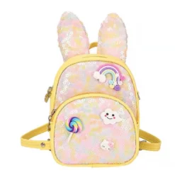 Lola + The Boys Girls Bunny Charm Backpack