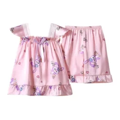 Lola + The Boys Bunny Silk Lounge Set Girls