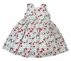 Lola + The Boys Girls Cherry Polka Dot Dress