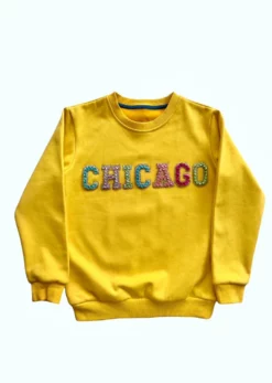 Lola + The Boys Chicago Gem Sweatshirt - Yellow New Arrivals