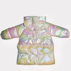 Lola + The Boys Iridescent Unicorn Puffer Coat