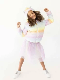 Lola + The Boys Ombre Puffer Lightweight Jacket