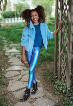 Lola + The Boys Rainbow Faux Fur Coat Baby Blue New Arrivals